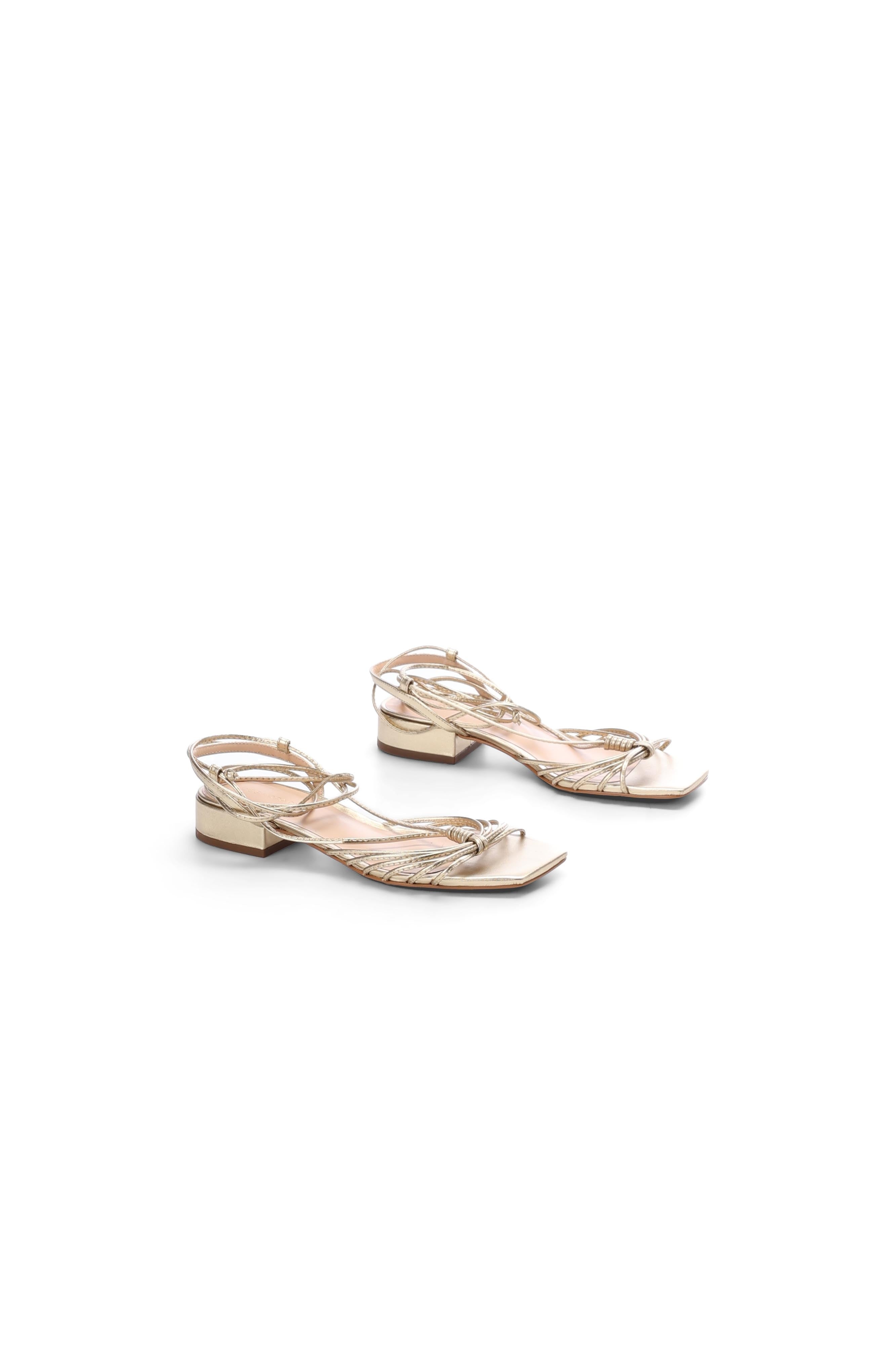 Sandale en cuir métallisé Dada sport preloved - seconde main