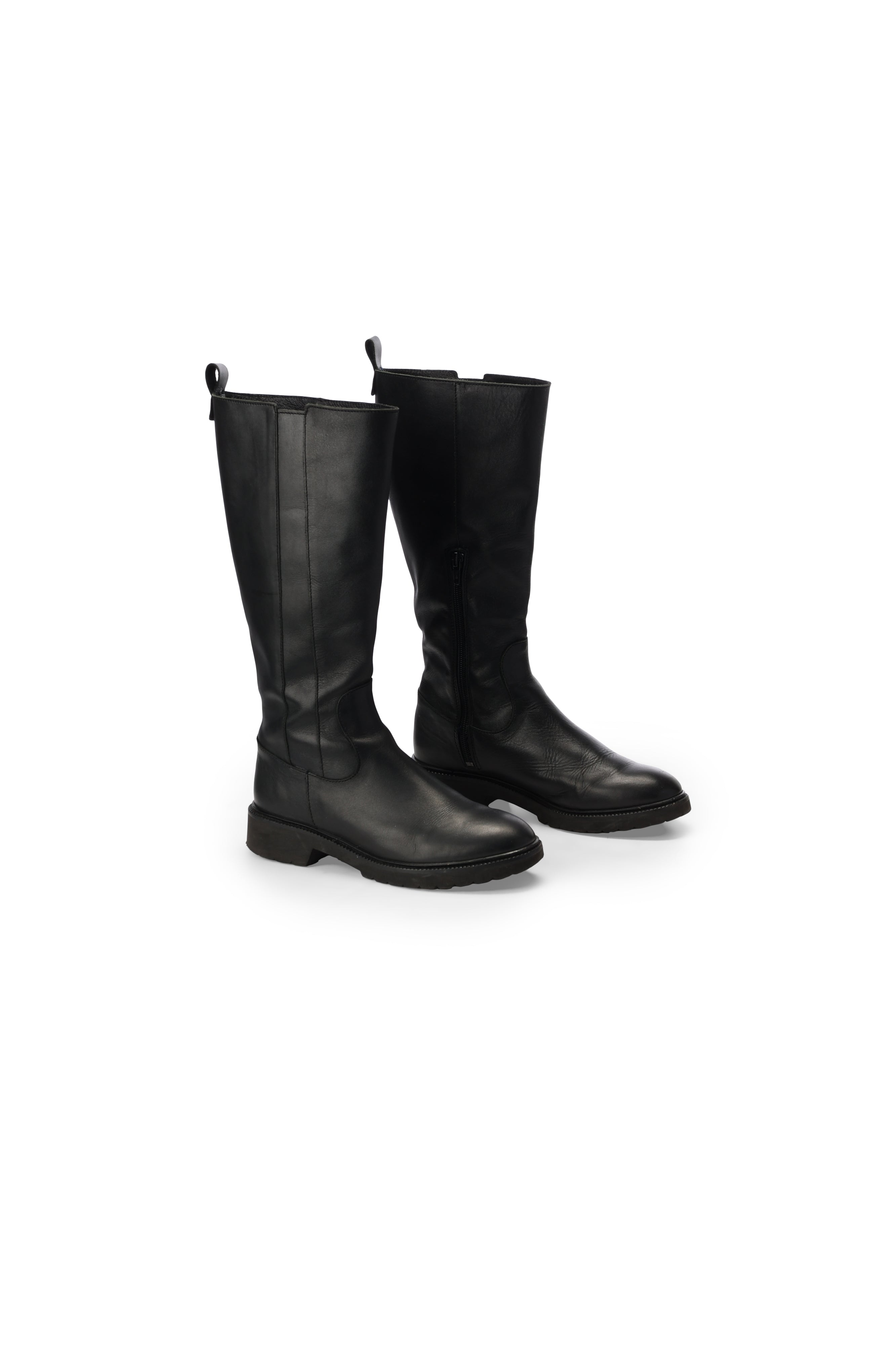 Botte plate en cuir noir Dada sport preloved - seconde main