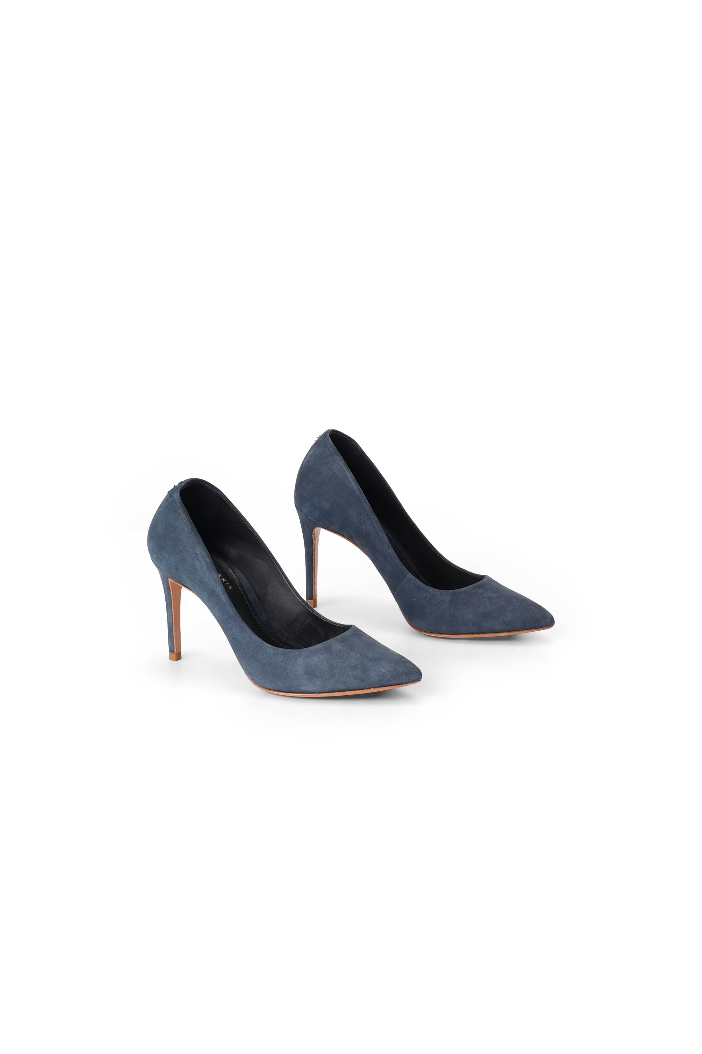 Escarpin en cuir nubuck bleu Dada sport preloved - seconde main