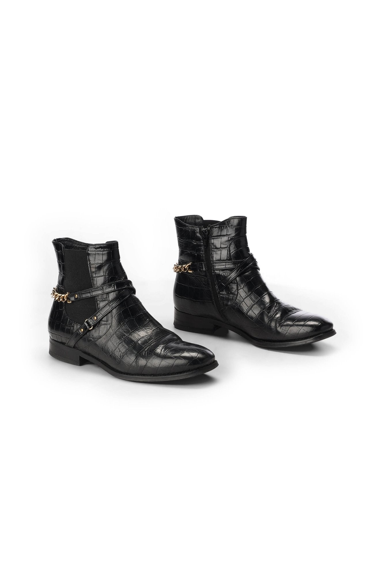 Low boot plate en cuir croco Dada sport preloved - seconde main